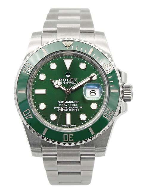 rolex submariner green dial hulk|rolex hulk original price.